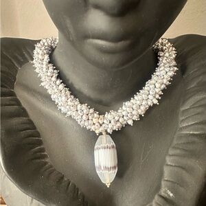 Silver Pearl Necklace